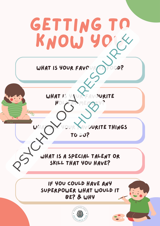 Get To Know You Questions for Children
