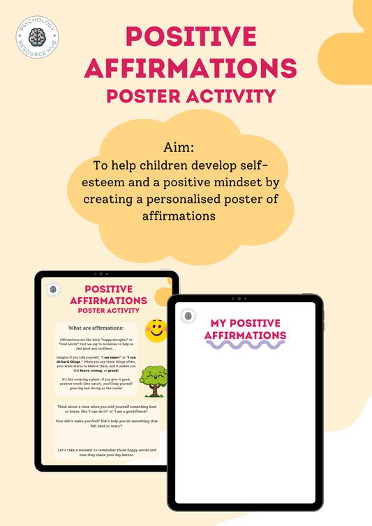 Positive Affirmations Poster Activity for Children