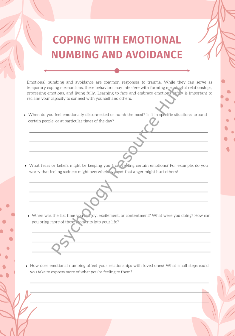 Coping with Emotional Avoidance and Numbing