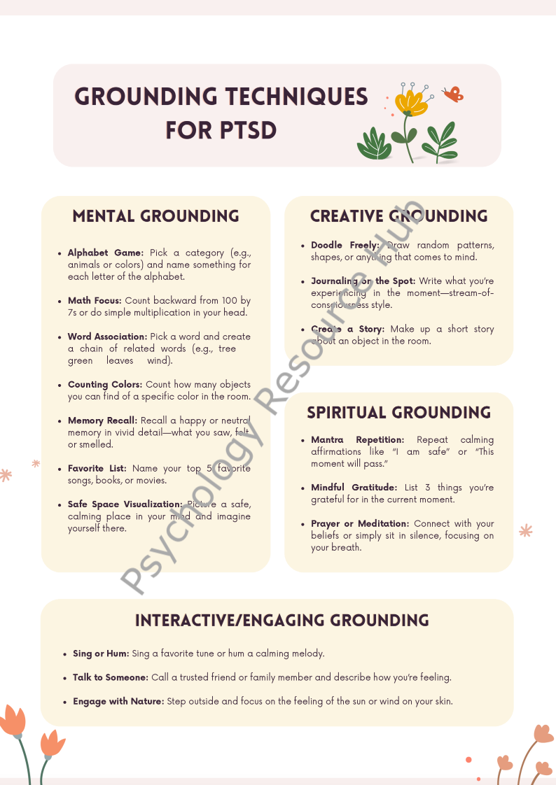 Grounding Techniques for PTSD