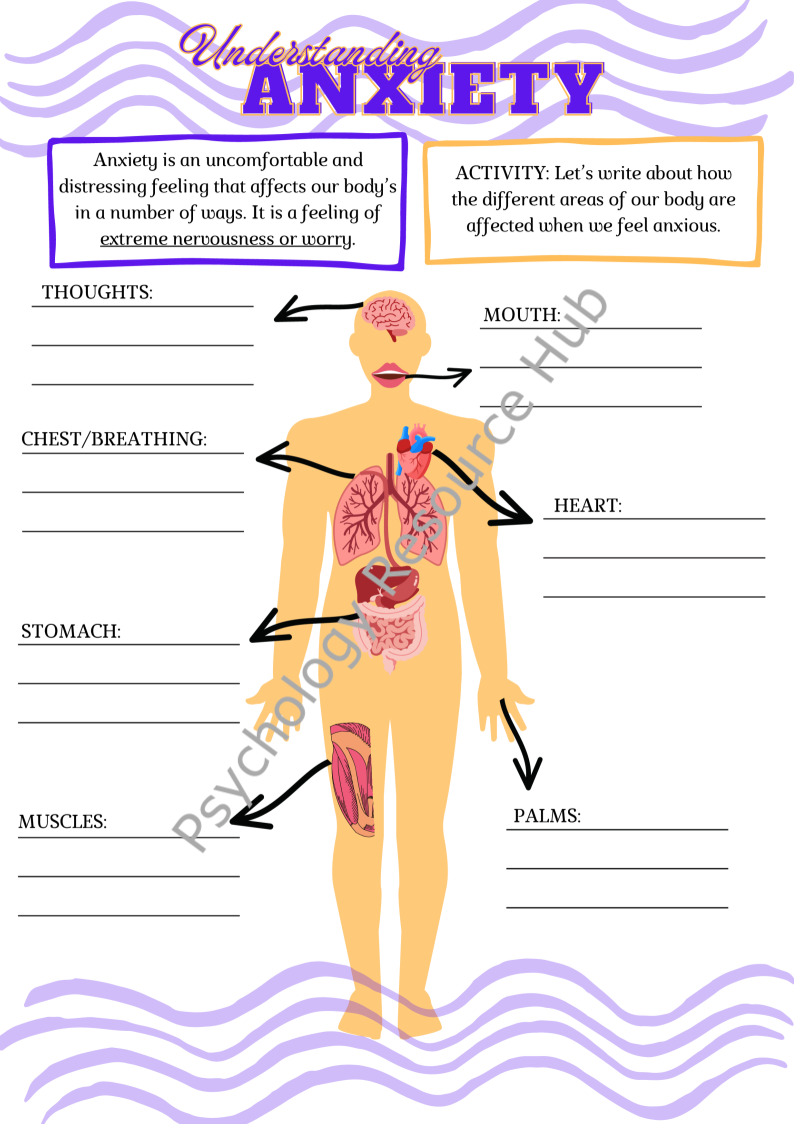 Understanding Anxiety Worksheet