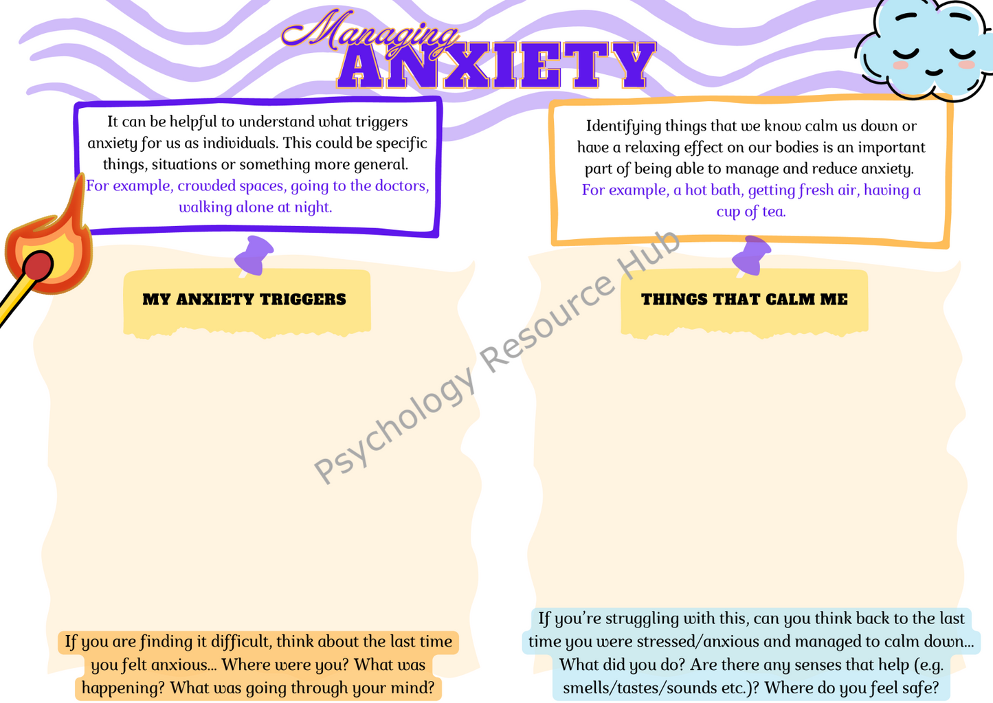 Managing Anxiety Worksheet