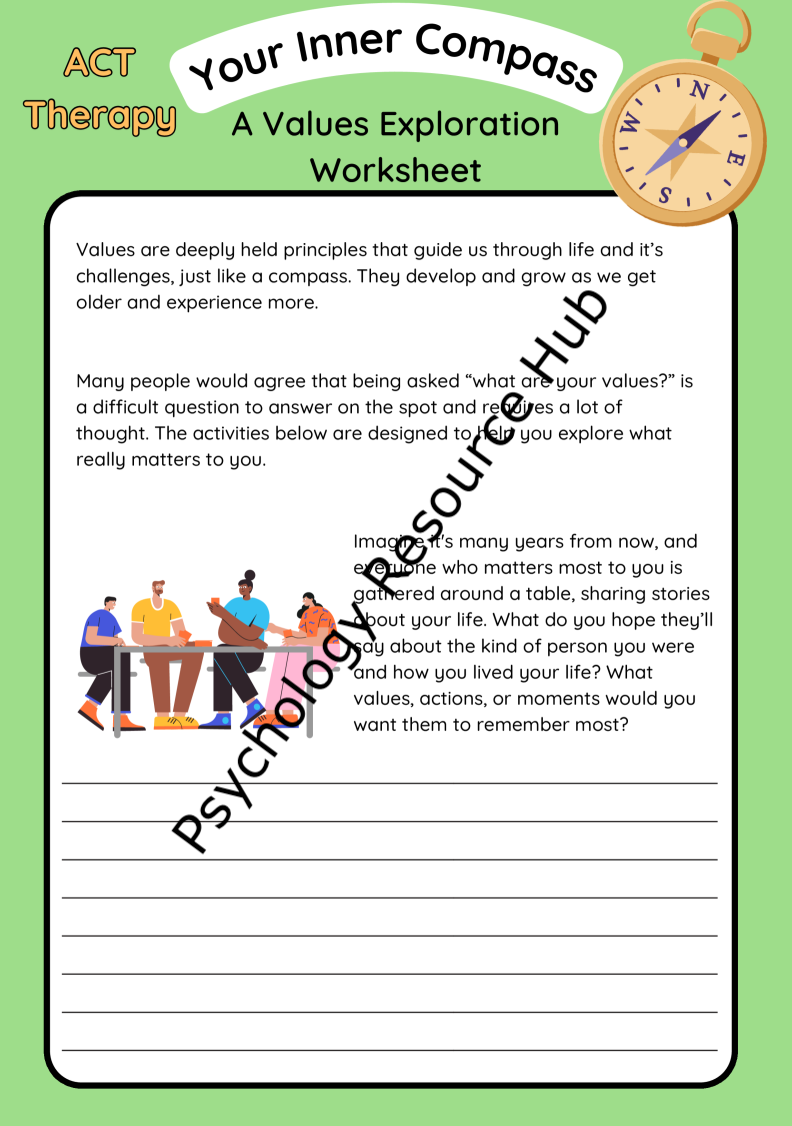 Your Inner Compass: An ACT Values Exploration Worksheet