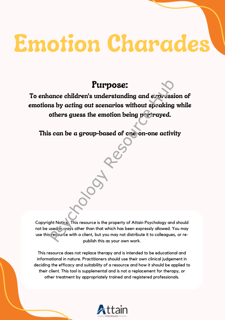 Emotion Charades Game
