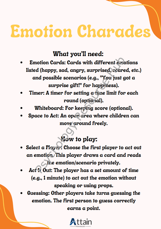 Emotion Charades Game