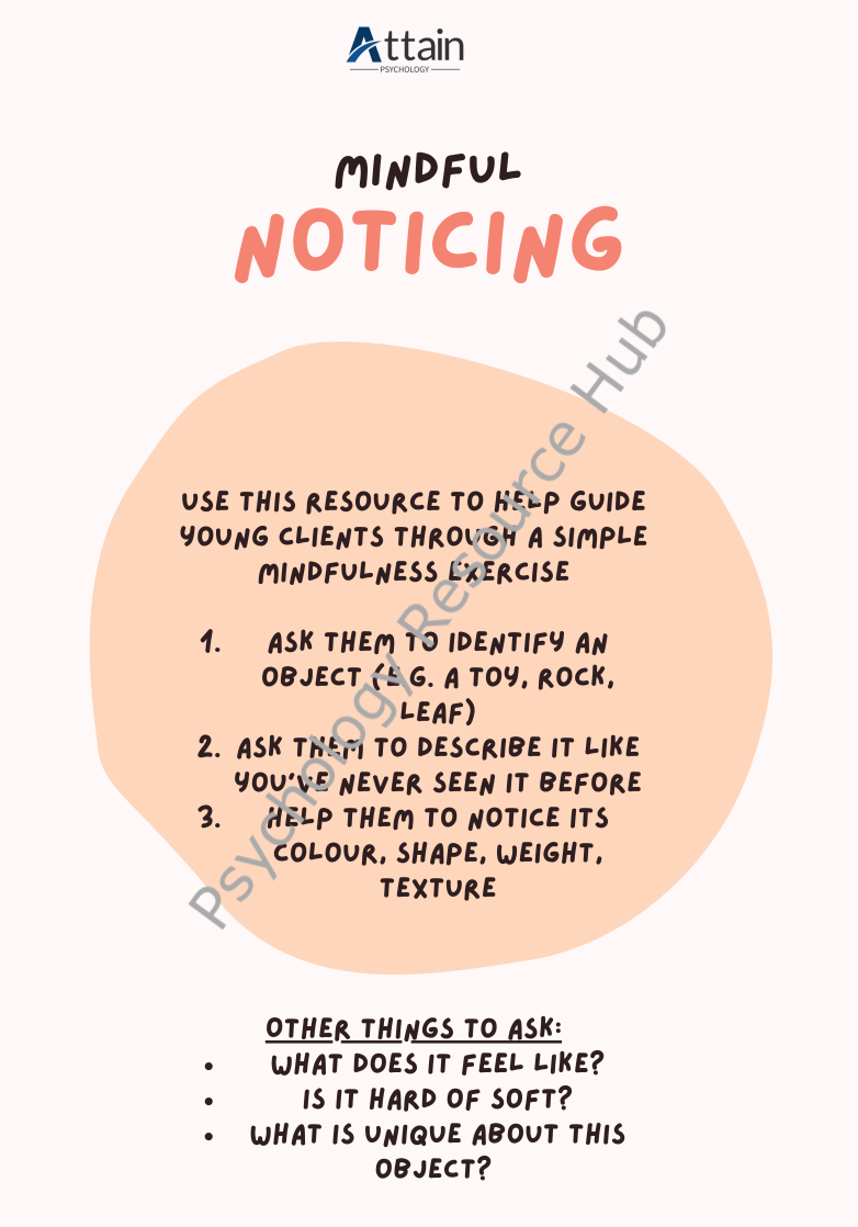 Mindful Noticing Activity for Children