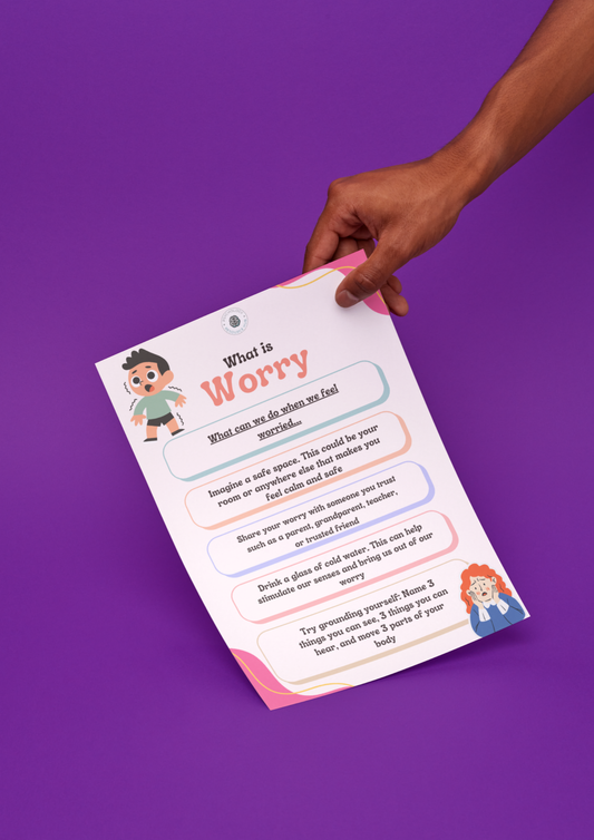 Worry Educational Poster for Children