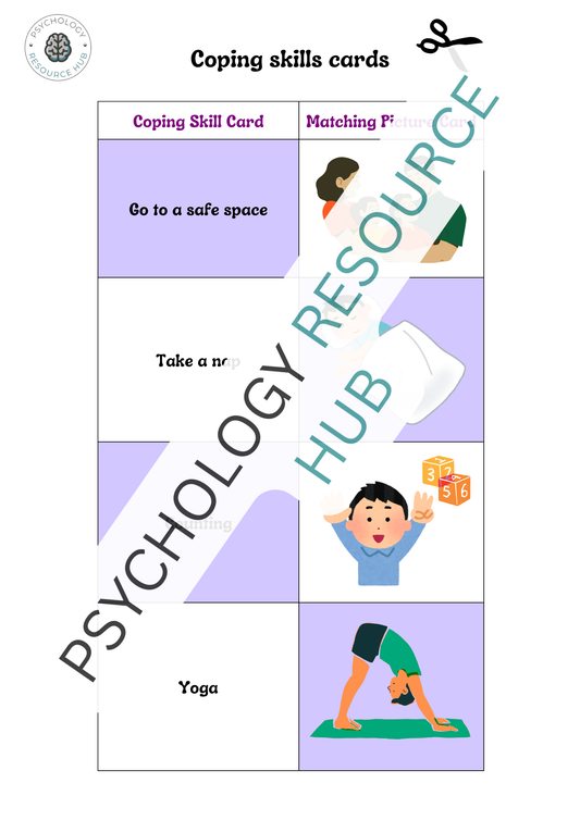 Coping Skills Memory Game