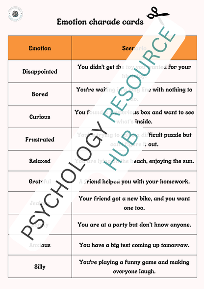 Emotion Charades Game