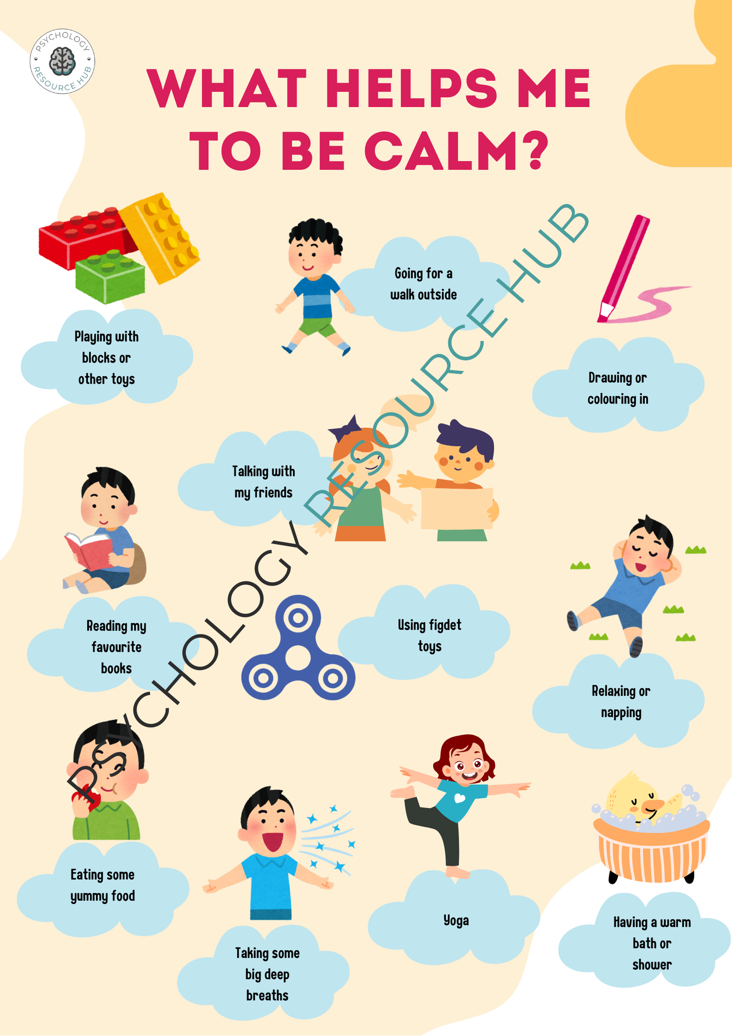 Calming Strategies Poster - For Children