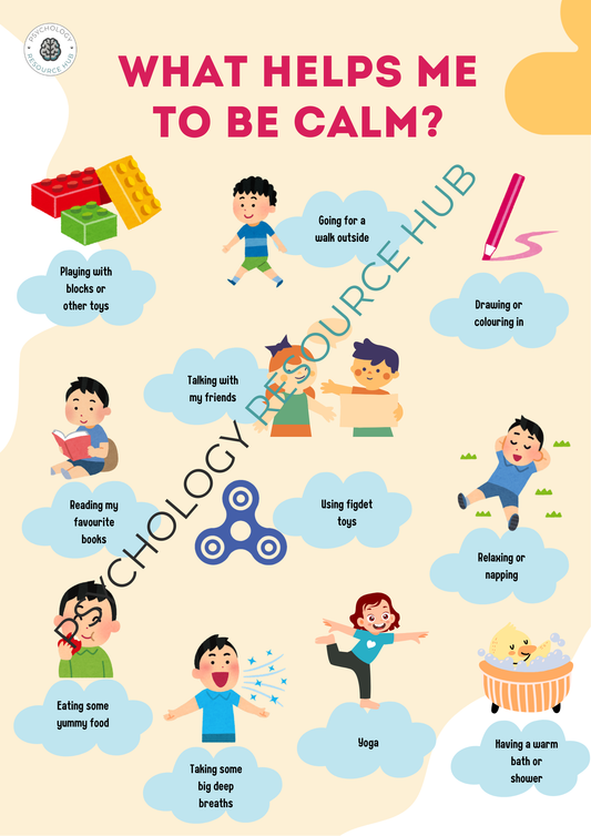 Calming Strategies Poster - For Children
