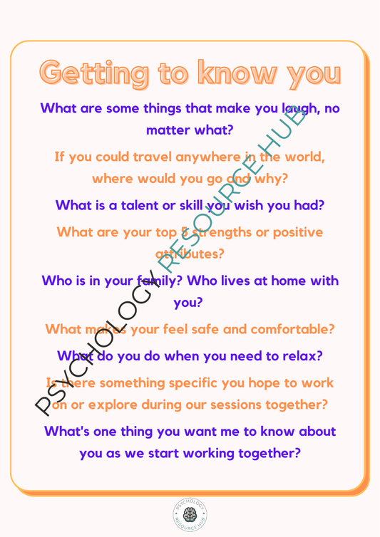 Get To Know You Questions for Teenagers