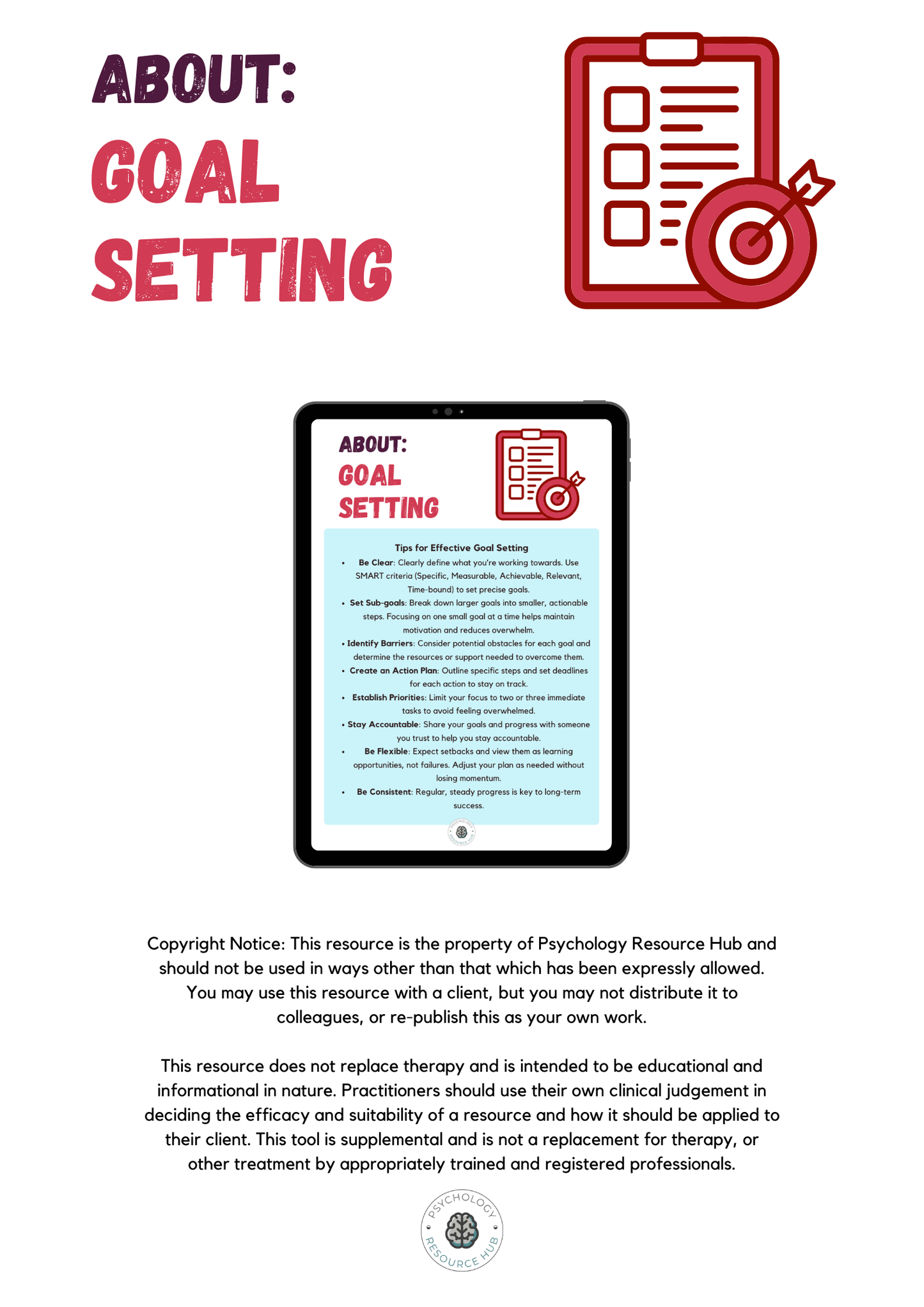 Goal Setting Poster