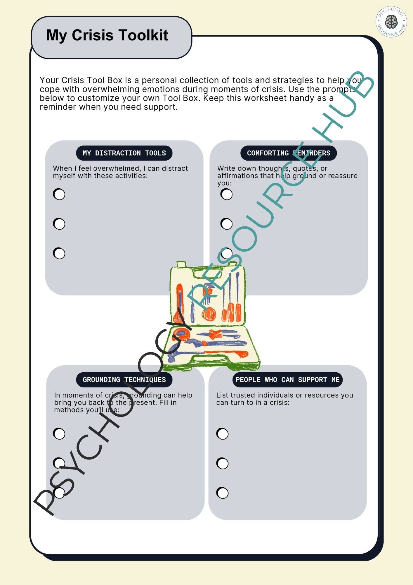 Learning To Manage Pain Skilfully - DBT Worksheet