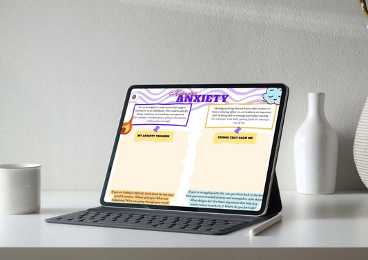Managing Anxiety Worksheet for identifying triggers and coping strategies to reduce anxiety and stress