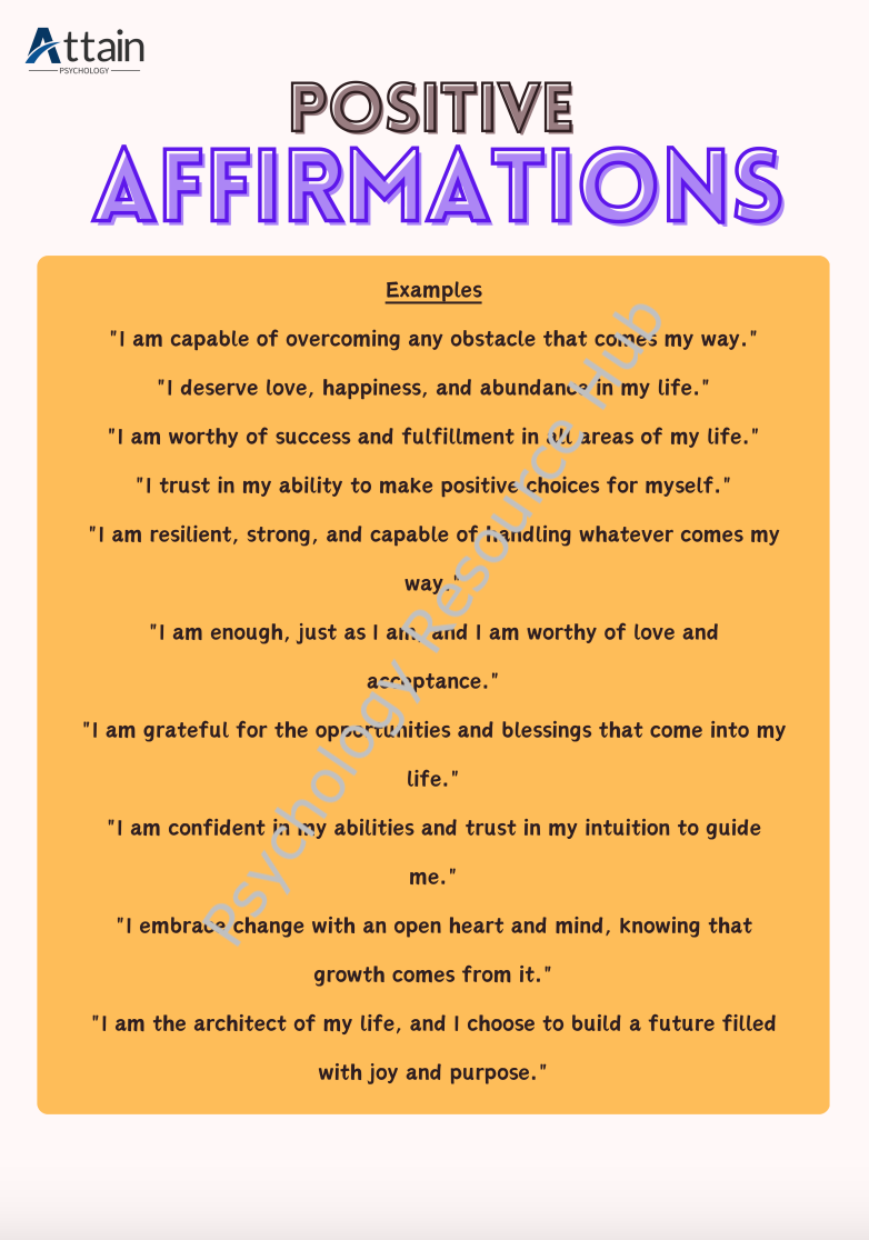 Positive Affirmations Activity