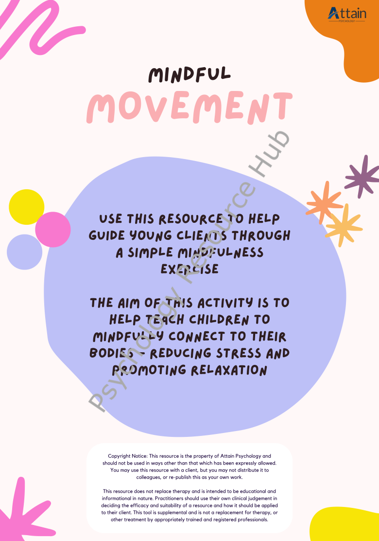 Children's Mindful Movement Poster