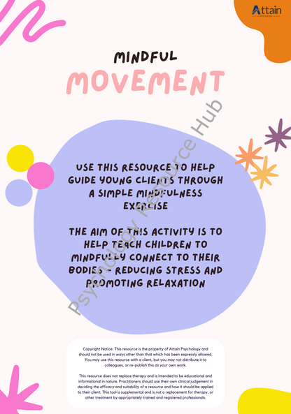 Children's Mindful Movement Poster