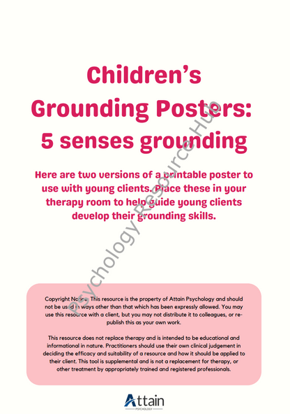 Children's Grounding Poster
