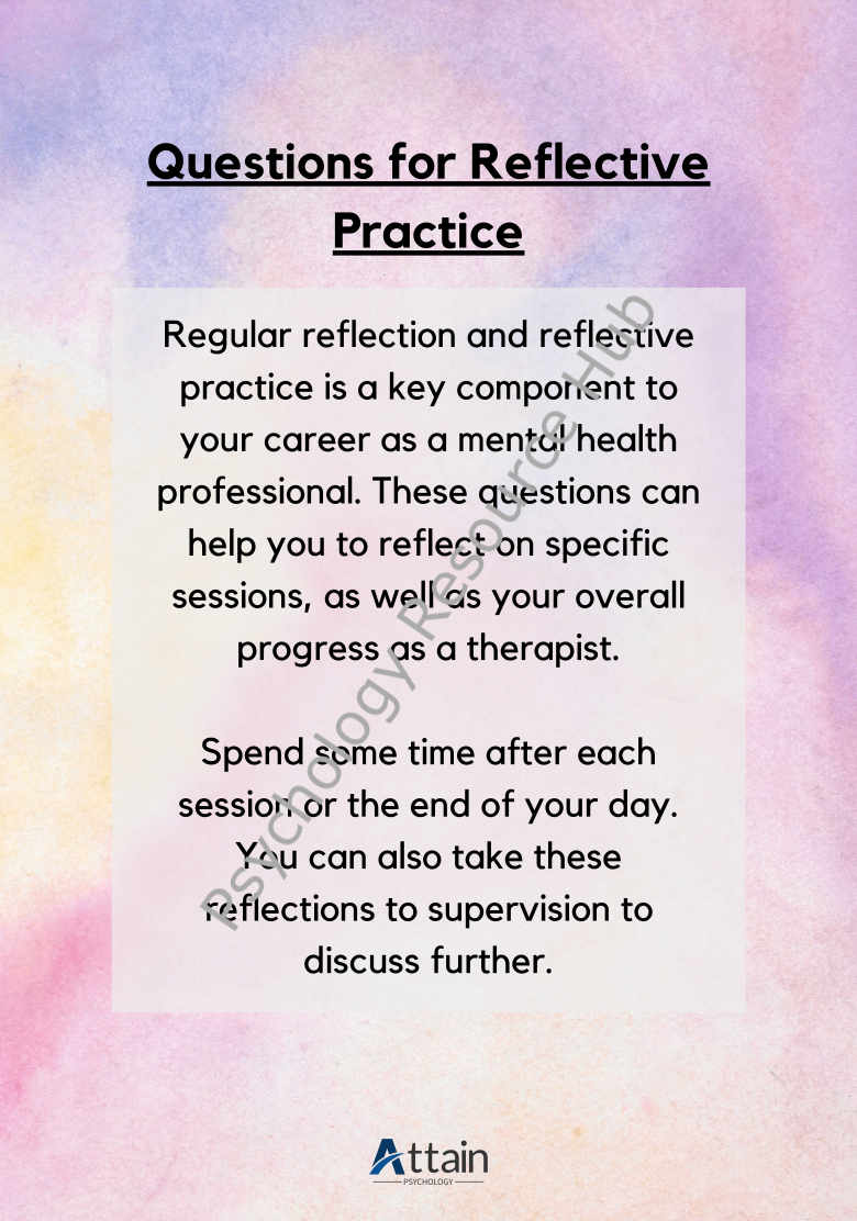 Questions for Reflective Practice
