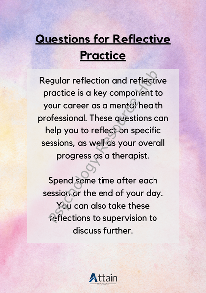 Questions for Reflective Practice