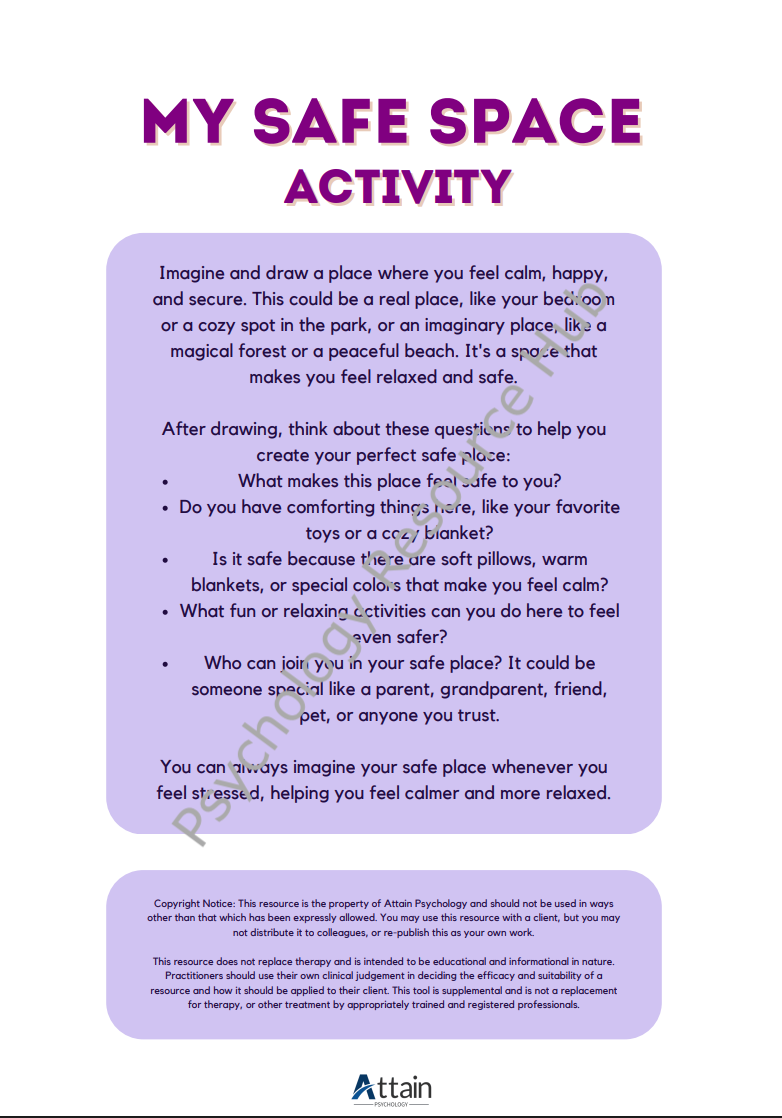 'My Safe Space' Activity