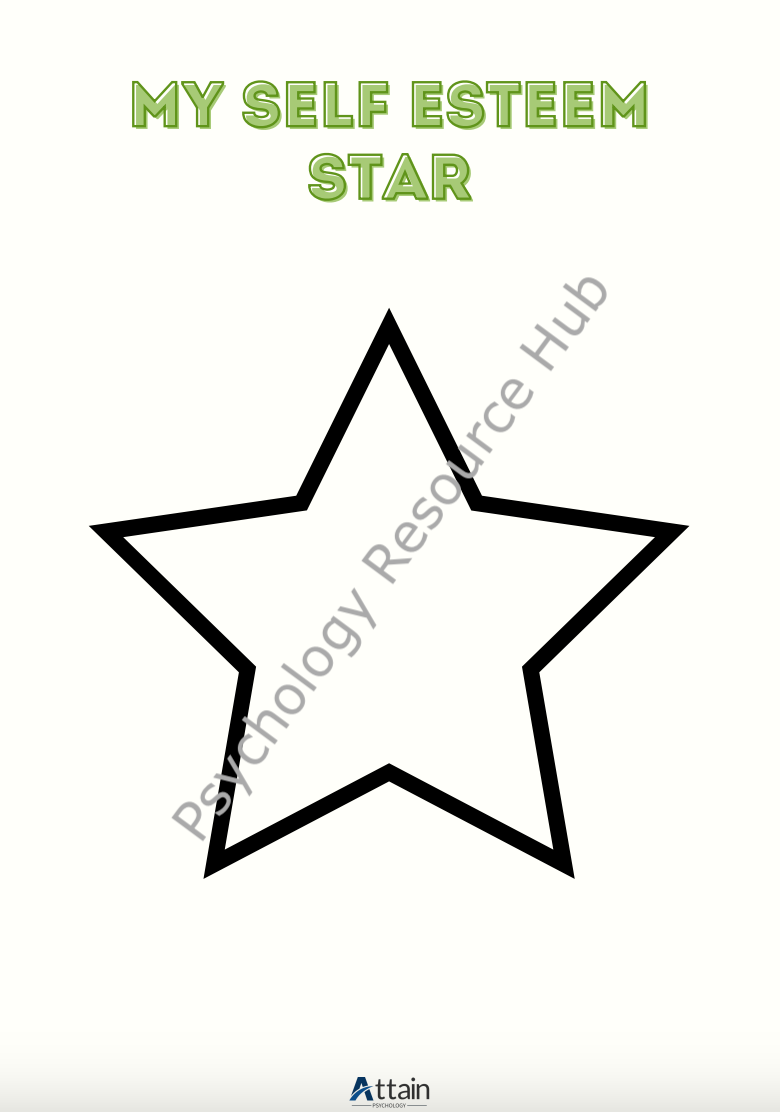 Self Esteem Star Poster Activity
