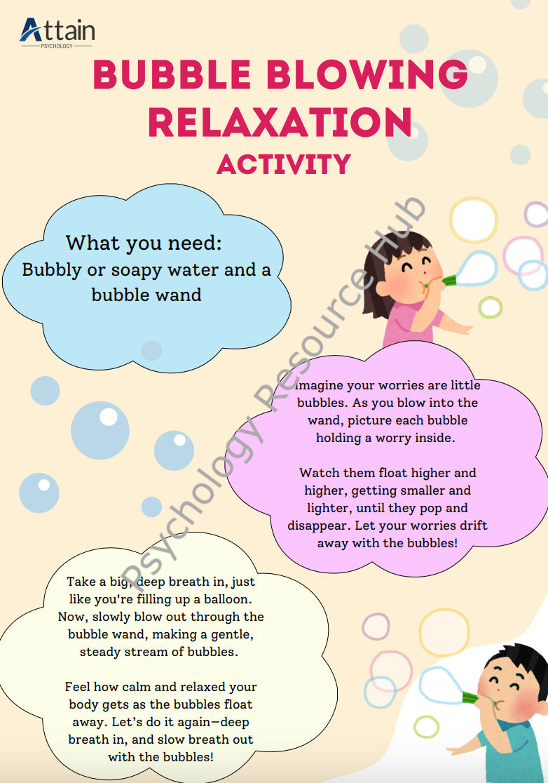 Bubble Blowing Relaxation Activity
