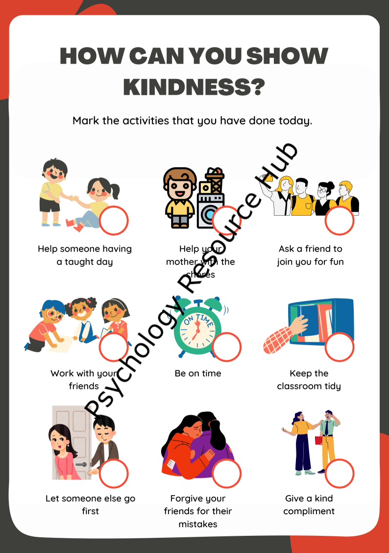 How Can You Show Kindness - Worksheet