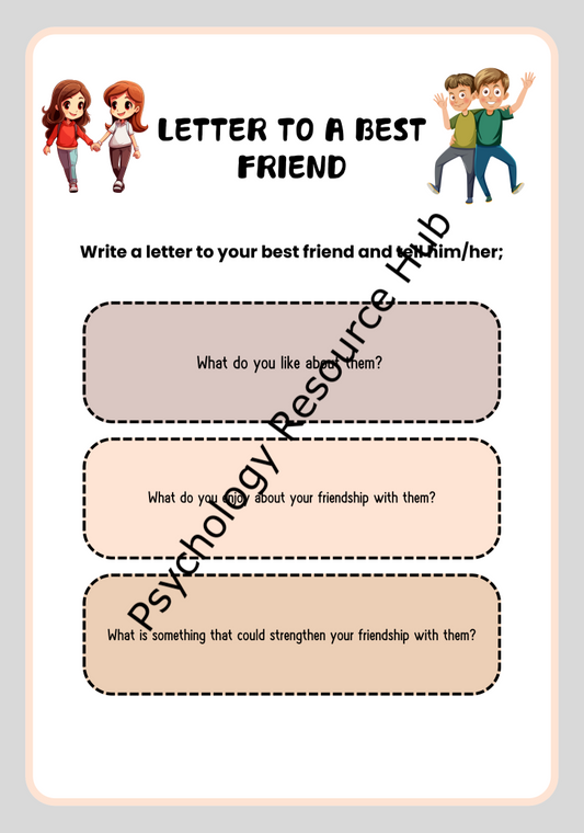 Letter To A Best friend - Worksheet