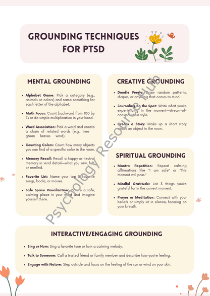 Grounding Techniques for PTSD