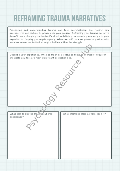 Reframing Trauma Narratives Worksheet