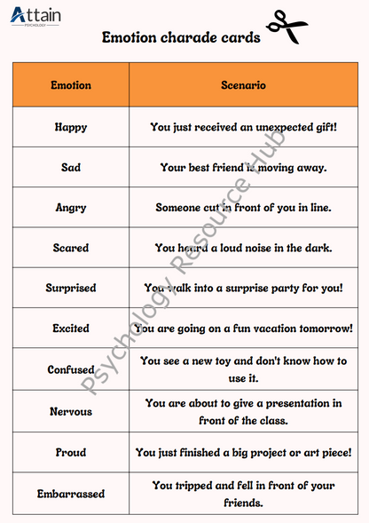 Emotion Charades Game