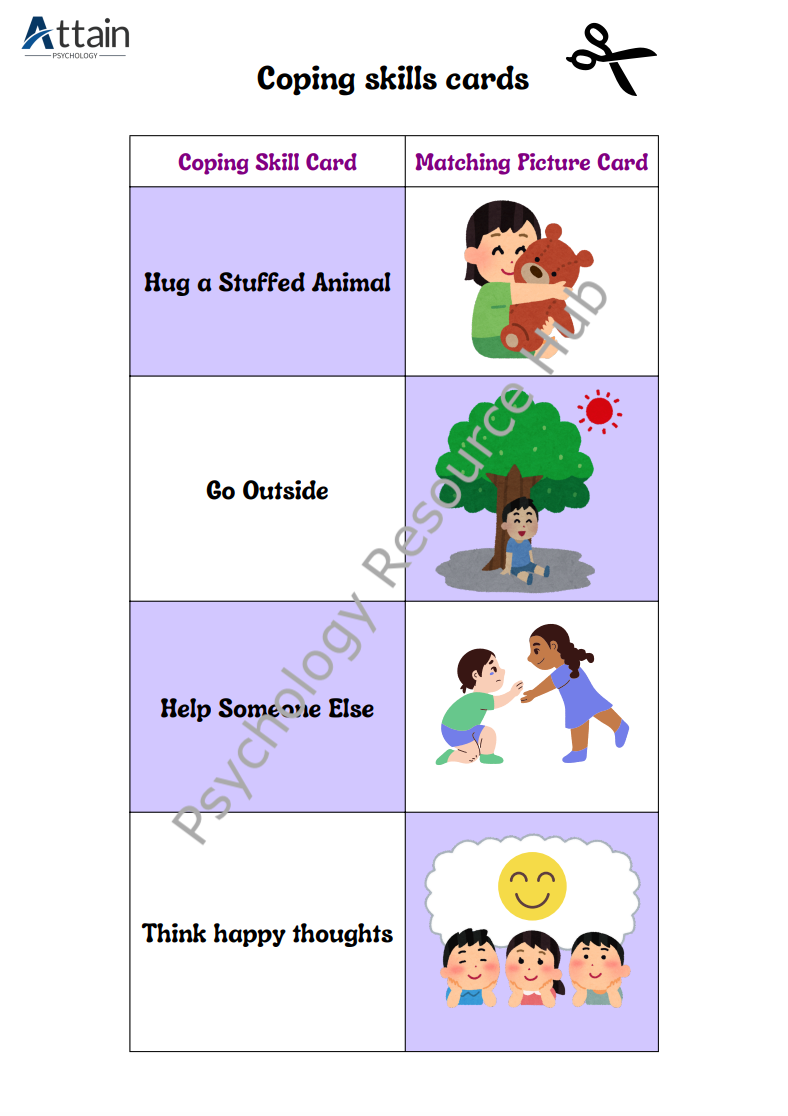 Coping Skills Memory Game