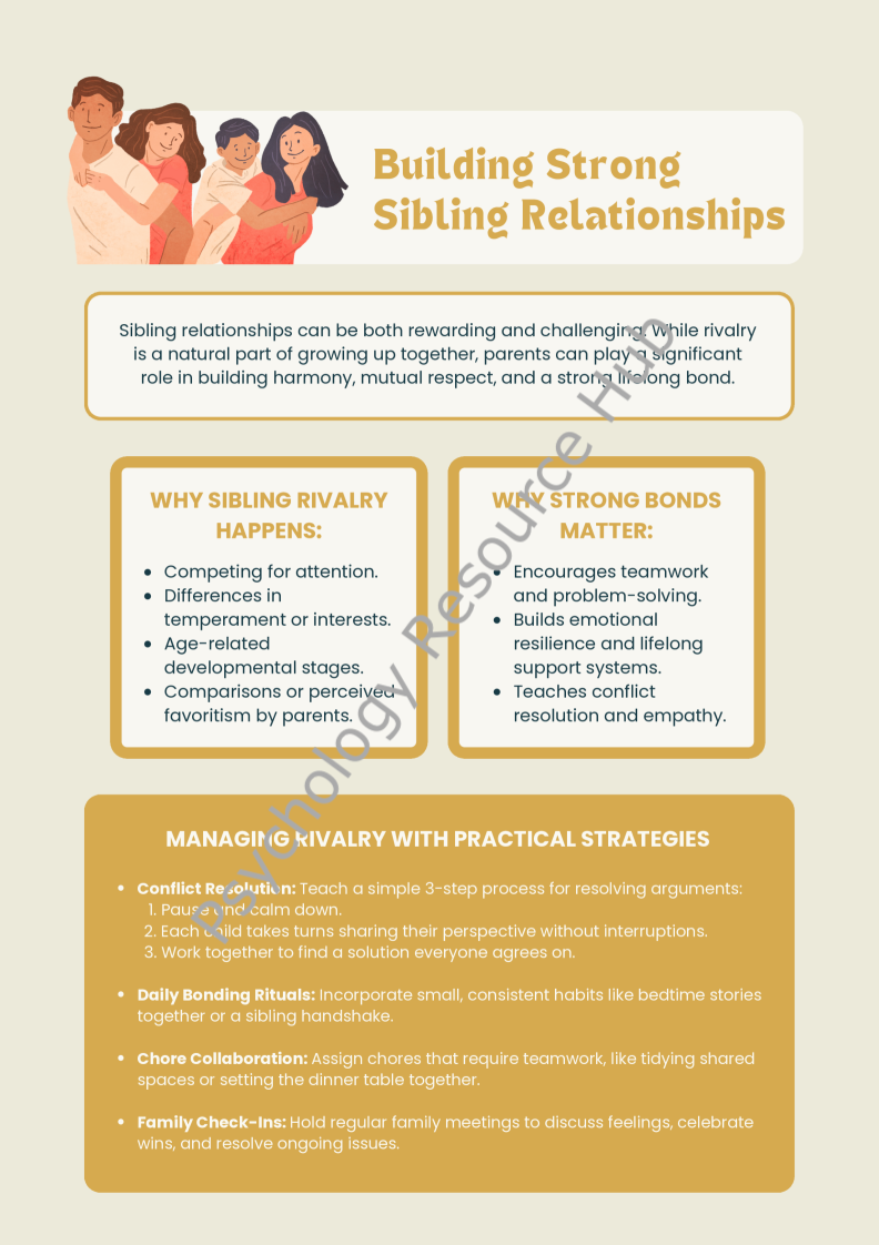 Building Strong Sibling Relationships Worksheet