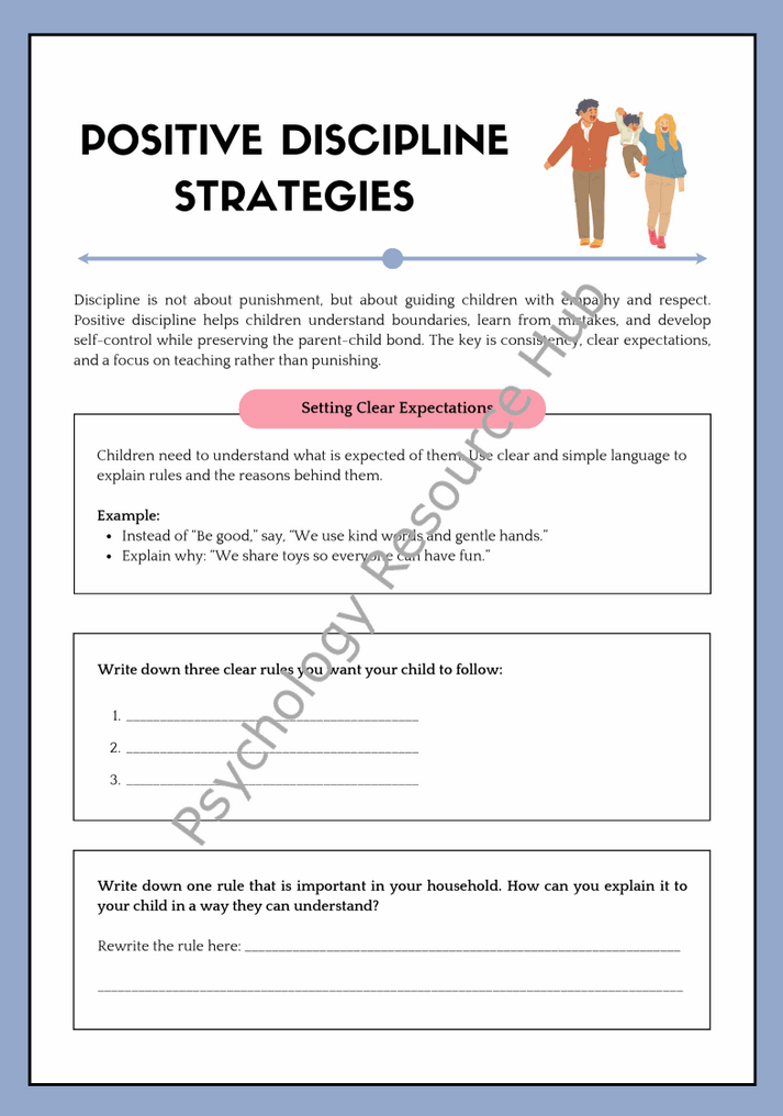 Positive Discipline Strategies guide for parents promoting respectful, cooperative, and responsible child behavior.